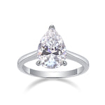 S925 Silver Ring with Fancy-Cut Moissanite
