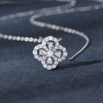 S925 Sterling Silver Clover Moissanite Necklace