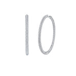 S925 Sterling Silver Moissanite Large Hoop Earrings