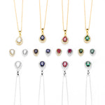 Double-layer zircon earrings and affordable luxury zircon necklace
