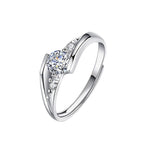 S925 Sterling Silver Moissanite Couple Rings