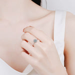 S925 Sterling Silver Moissanite Snowflake Ring