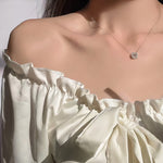 S925 Sterling Silver Moissanite Four-prong Necklace