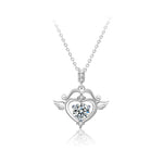 S925 Sterling Silver Moissanite the Arrow of Love Necklace