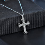 S925 Sterling Silver Moissanite Cross Pendant Necklace