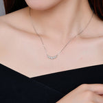 S925 Sterling Silver Smile Moissanite Necklace