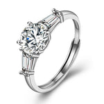S925 Sterling Silver Classic Moissanite Ring