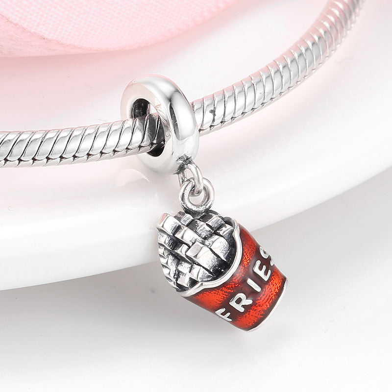 S925 Sterling Silver French Fries Pendant