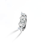 S925 Sterling Silver “Angel Wings” Moissanite Couple Ring