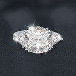 S925 Sterling Silver "Three Lifetimes Love" Moissanite Ring