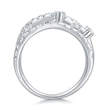 S925 Silver Oversized Moissanite Ring