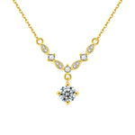 S925 Sterling Silver Moissanite Shining Star River Necklace