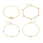 S925 Sterling Silver Bracelet Set with Sparkling Zirconia