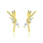 S925 Sterling Silver Marquise Moissanite Rose Lover Earrings