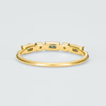S925 Sterling Silver Gold-Plated Moss Agate Ring
