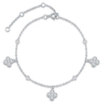 925 Sterling Silver Moissanite Five-Flower Bracelet