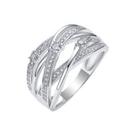 S925 Silver Moissanite Solid Band Ring