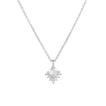 S925 Sterling Silver Geometric Diamond Zircon Pendant Necklace