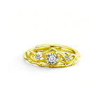 S925 Sterling Silver Moissanite Love Crown Ring