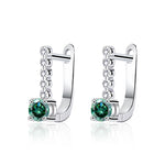 Classic U-Shaped Moissanite Earrings — 925 Sterling Silver