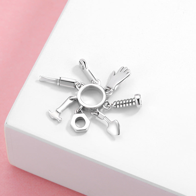 S925 Sterling Silver Daily Life Tool Pendant
