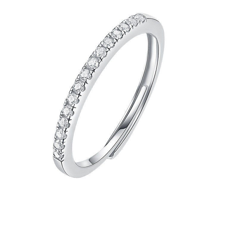 S925 Silver Stackable Moissanite Ring