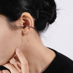 925 Sterling Silver and Zircon Drop Earrings