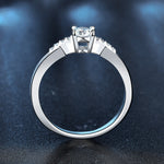S925 Sterling Silver Moissanite Wedding Ring