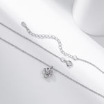 S925 Sterling Silver Flower Necklace