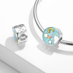 S925 Sterling Silver Starry Sky Beaded Pendant