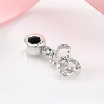 S925 Sterling Silver Double Heart Infinity Love Zircon Inlaid Pendant