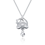 S925 Sterling Silver Moissanite Santa Claus Pendant Necklace