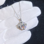 S925 Sterling Silver Moissanite Simple Heart Necklace