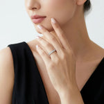 S925 Sterling Silver Moissanite Stackable Ring