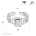 Stylish and simple S925 sterling silver ring with English letter band