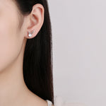 S925 Sterling Silver Moissanite Angel Wing Earrings