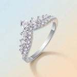 S925 Sterling Silver Solid-Band Moissanite Ring