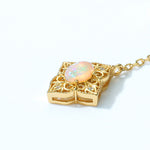 S925 Sterling Silver Gold-Plated Opal-Inlaid Long Stud Earrings