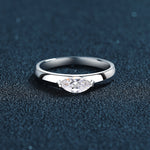 S925 Sterling Silver Solitaire Marquise Moissanite Ring