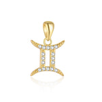 S925 Sterling Silver Zircon Zodiac Pendant