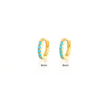 925 Sterling Silver & Zircon Hoop Earrings (men and women)