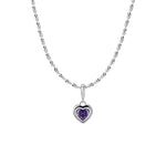 925 Sterling Silver Heart-Shaped Zirconia Pendant