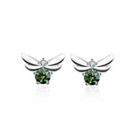 Personality creative Burt's Bee 925 sterling silver Mosan diamond earrings