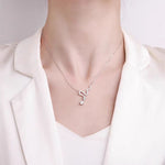 S925 Sterling Silver Moissanite Snake Necklace
