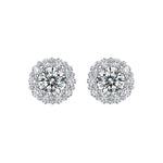 S925 Silver Moissanite Stud Earrings