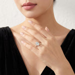 S925 Sterling Silver Stackable Moissanite Ring