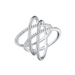 S925 Silver Intertwined Love Moissanite Ring