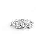 S925 Sterling Silver Moissanite Love Crown Ring