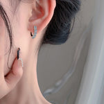 925 Sterling Silver Round Earrings Full of Diamonds and Moissanite