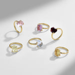 S925 Sterling Silver Gold-Plated Irregular Ring